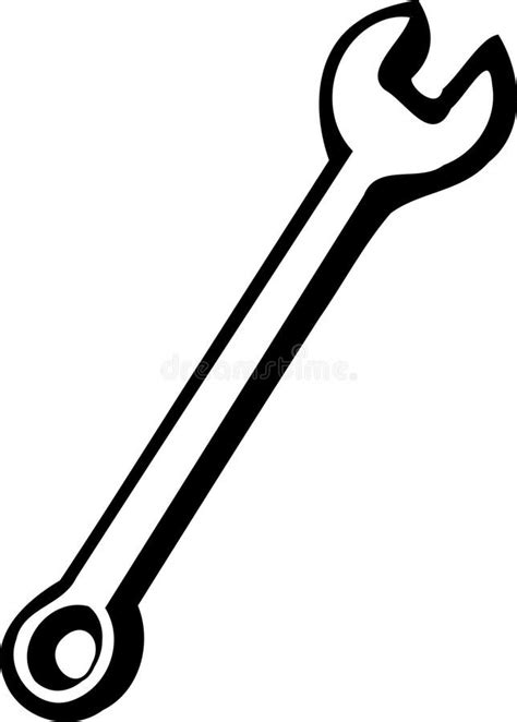 Wrench vector illustration stock vector. Illustration of iron - 1453150