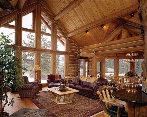 I would want these windows if I had a big cabin. | Cabin interiors, Log ...