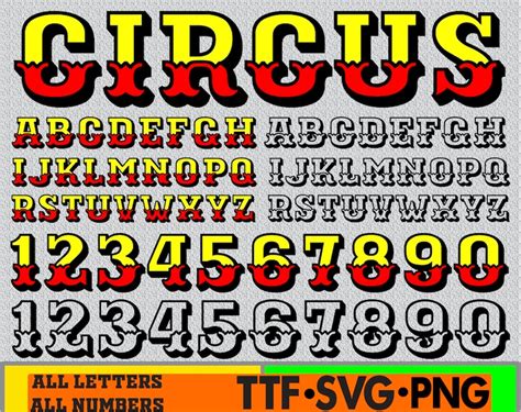 Circus Font Svg Classic Font Circus Font Svg File Alphabet Etsy My | The Best Porn Website