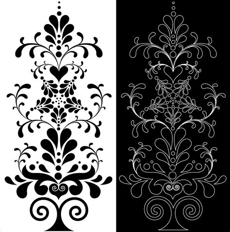 Decorative Floral Pattern dxf File Free Download - 3axis.co