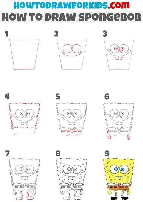 How to Draw SpongeBob: Step-by-Step Drawing Tutorial