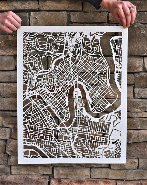 City wood laser cut wooden maps – Artofit