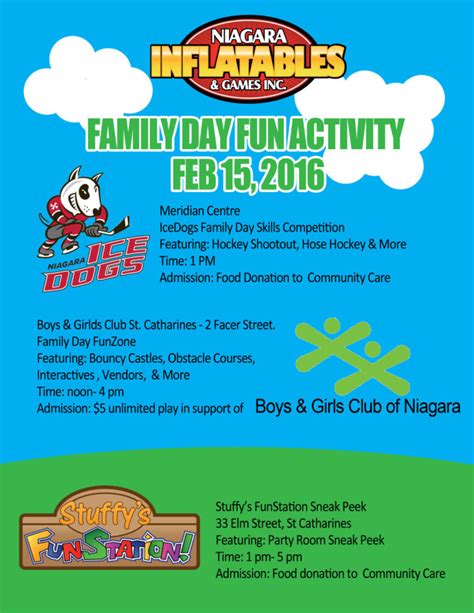 Family Day Fun Activity 2016 | Niagara Inflatables