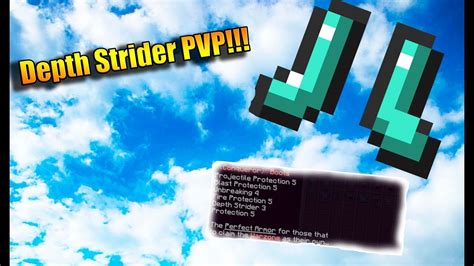 Depth Strider PVP!!!! - YouTube