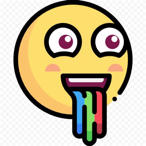 Computer Icon Emoji Barfing Vomiting Rainbow | Citypng