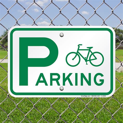 Cool Bicycle Parking Sign with Graphic