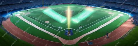 Premium AI Image | soccer field stadium night