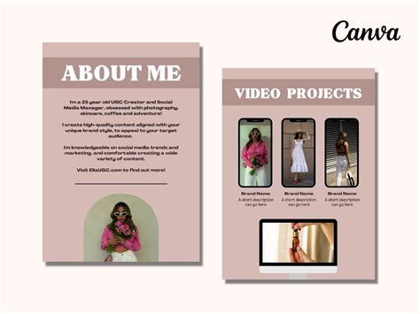 UGC Creator Portfolio UGC Portfolio UGC Template Ugc - Etsy UK | The creator, Portfolio, Templates