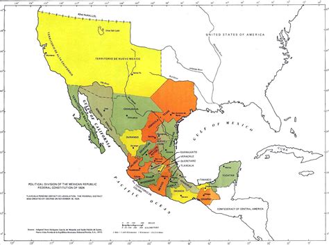 Map of Mexico 1824