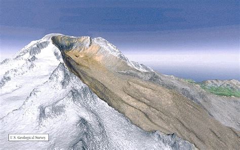 Volcanic Landslides at Mount Rainier volcano, Washington | Landslide ...