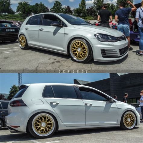 Stance lowered VW GOLF MK7 GTD on Rotiform LSR | @dn_mk7gtd