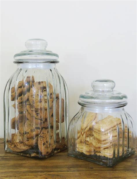 Retro Ribbed Glass Storage Jar – The Den & Now