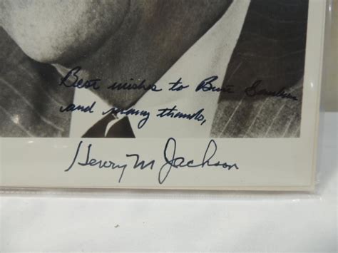 SENATOR HENRY "SCOOP" JACKSON AUTOGRAPHED