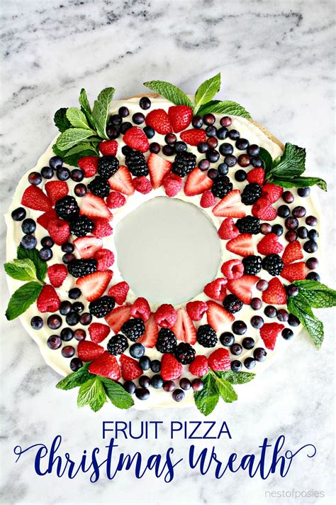 Fruit Pizza Christmas Wreath