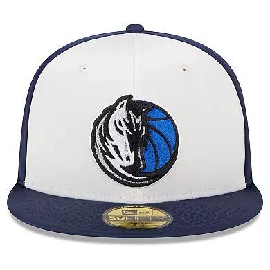 Men's New Era White Dallas Mavericks Throwback Satin 59FIFTY Fitted Hat