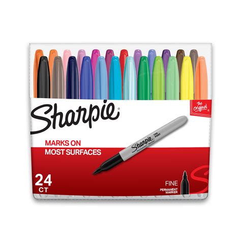 Sharpie Fine Point Markers with Pouch, Assorted Colors, 24 Count - Walmart.com