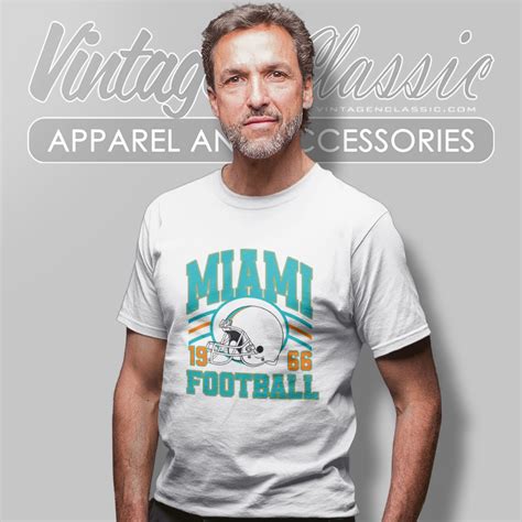 Miami Dolphins Helmet 1966 Vintage Shirt - Vintagenclassic Tee