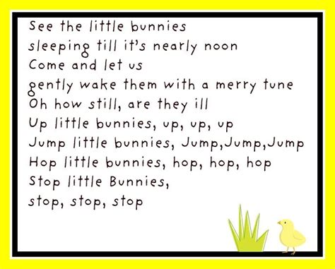 Pin by Kelly Couper on Songs | Rabbit song, Songs, Easter activities