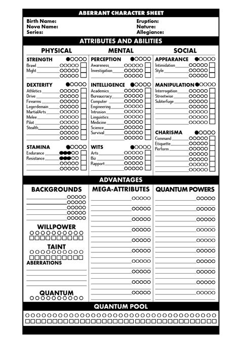 Aberrant - Character Sheet by Zoltán Németh - Issuu