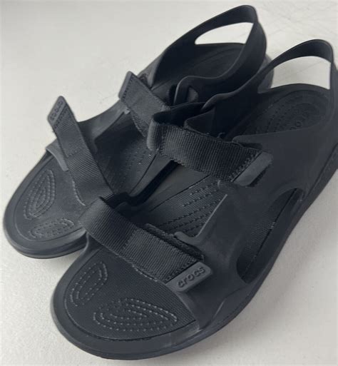 CROCS Iconic Comfort Sandals Adjustable Straps Black … - Gem