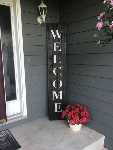 Welcome Sign, Front Door Welcome Sign, Welcome Sign Front Porch, Welcome Sign Front Door, Wood ...