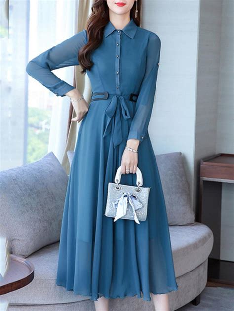 Stunning Teal Blue Color Fit And Flare Dress – Techframework