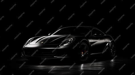 Black sports car in a dark background | Premium AI-generated image