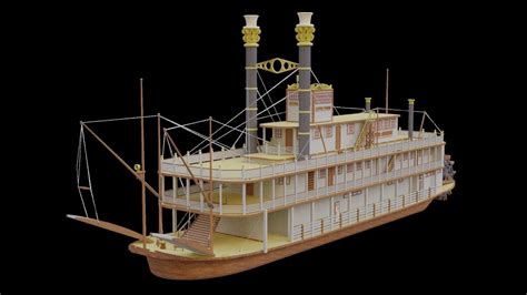 Paddle Steamer 3D model | CGTrader