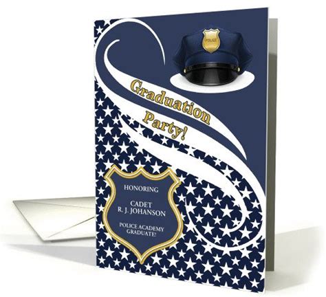 Custom Police Academy Graduation Party Invitation card | Graduation party invitations, Police ...