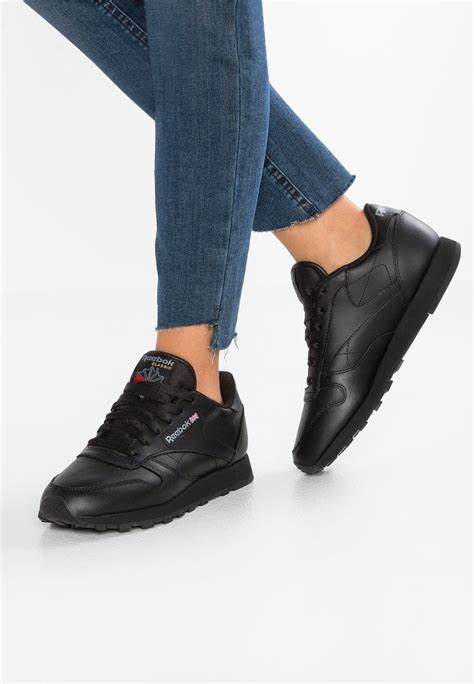 Reebok Classic CLASSIC LEATHER CUSHIONING MIDSOLE SHOES - Sneakers - black/svart - Zalando.se