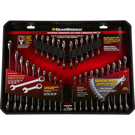 Gearwrench 32 pc Stubby/STD SAE/Metric Ratcheting Wrench Set