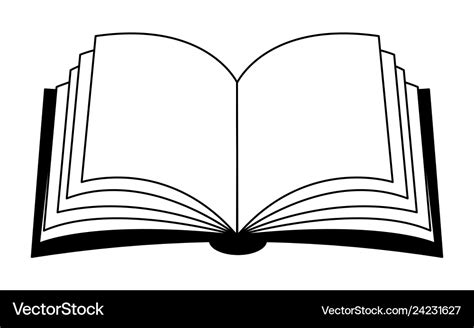 Open book clipart silhouette symbol icon design Vector Image