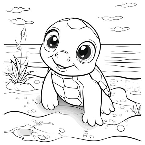 Cute Coloring Pages Of Baby Turtles