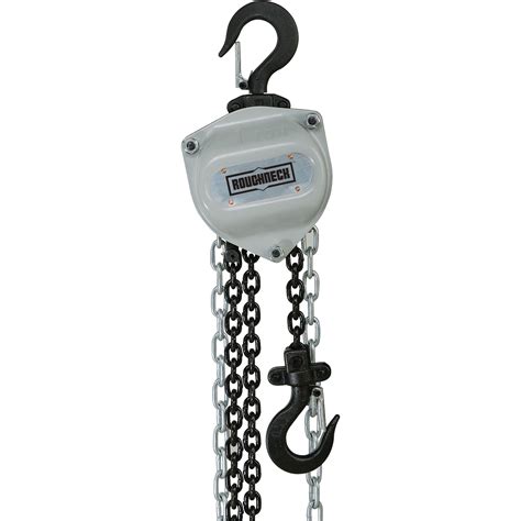 Roughneck Manual Chain Hoist — 1 Ton, 10ft. Lift | Manual Gear Chain ...