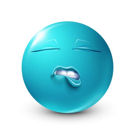 Sexy Biting Lip Blue Emoji