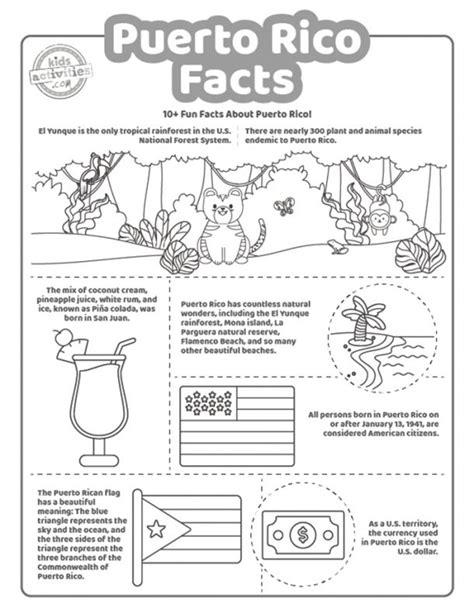 Fun Puerto Rico Facts For Kids To Print and Learn | Kids Activities Blog