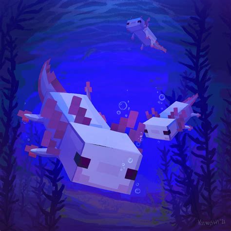 I drew some axolotls!! :) : r/Minecraft