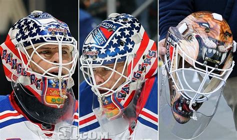 Rangers Goalie Masks | Goalie mask, Goalie, Football helmets