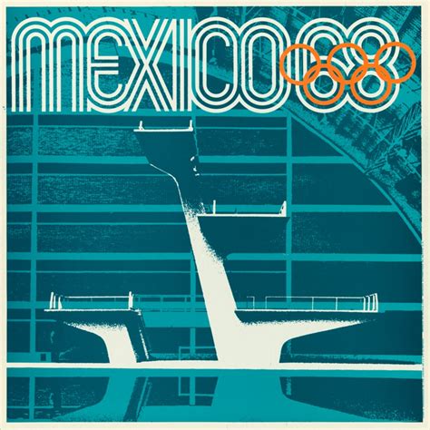 Mexico City 1968 Olympics Swimming Pool Poster | The Art Institute of ...