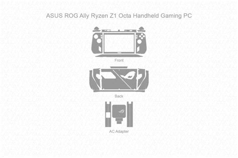 Most Precise ROG Ally Handheld Gaming PC Skin CutFile Vector Template SVG — VecRas