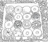 Donuts Coloring Pages sketch template
