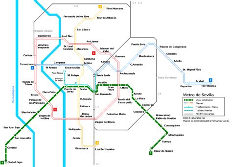 Mapa Metro Sevilla