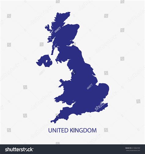 Uk Mapunited Kingdom Map Silhouette Illustration Stock Vector (Royalty ...