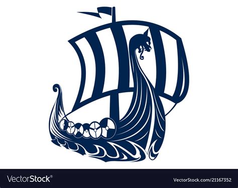 Viking ship Royalty Free Vector Image - VectorStock