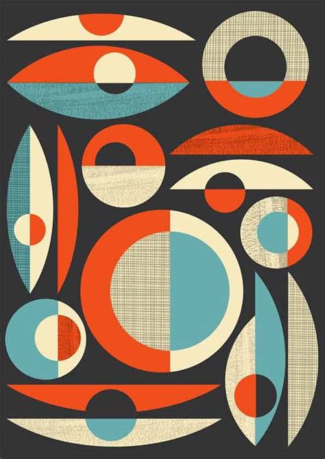 Mid Century modern print Abstract art Poster Modern Modernist retro ...