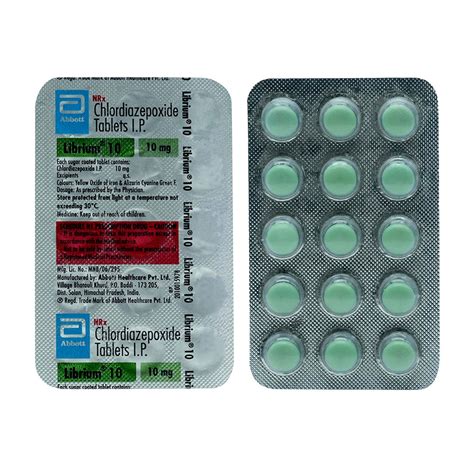 Librium 10 mg Tablet 15's Price, Uses, Side Effects, Composition - Apollo Pharmacy