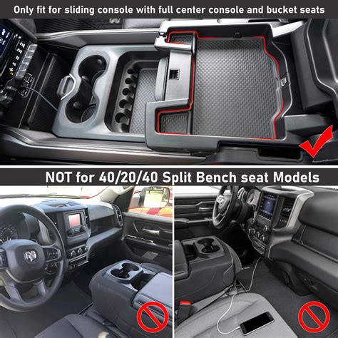 Jaronx Upper Center Console Organizer For Dodge RAM 1500 (2019-2020 ...