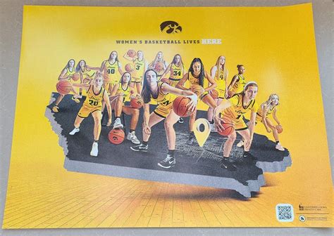 2023-2024 IOWA HAWKEYES Women's Basketball Team Official Poster Caitlin Clark - Root Cause Clinical