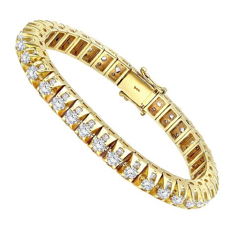 Men's Diamond Bracelet 20ct in 14K Gold - Men's Diamond Bracelets - Diamond Jewelry