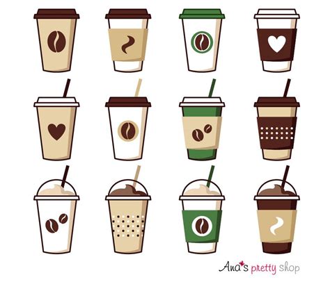 Transparent Background Cute Coffee Cup Clipart - Rectangle Circle